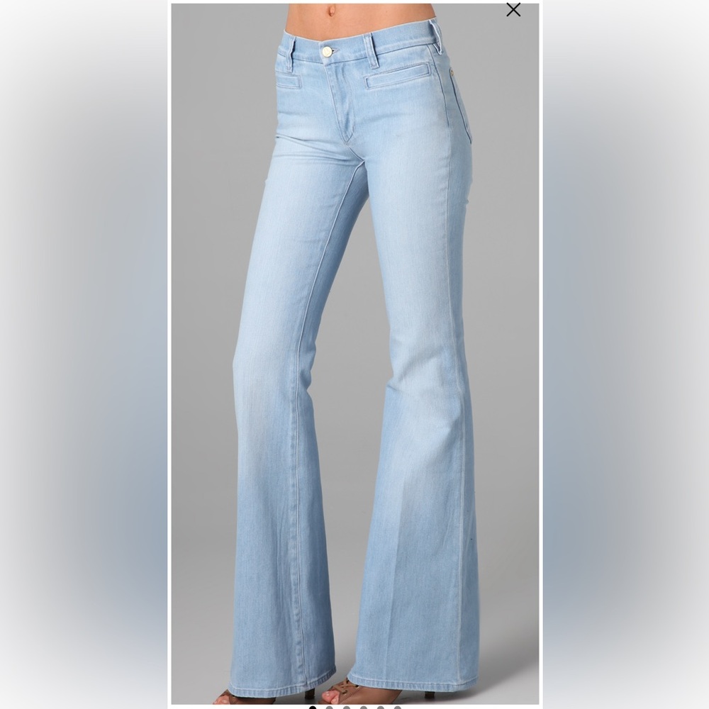 M.i.h. High-Rise Markareesh Flare Jeans in color called Bleach.